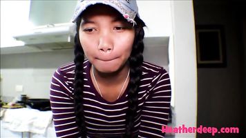 HD 18 semana embarazada tailandesa adolescente heather profunda enfermera garganta profunda throatpie creamthoat tragar cum
