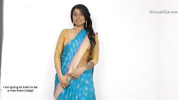 Caliente india Tía meando para virgen chico en Hindi
