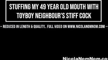 Relleno Mi 49 Años Viejo Boca Con Toyboy Vecinos Stiff Cock