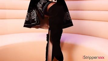【Eva Elfie】showipper NUEVA TARJETA cosplay show【NieR Dildomata】