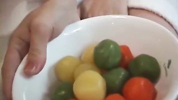 Japonés amateur bola konnyaku en vagina