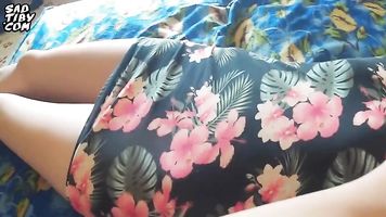 Lindo Adolescente Sensual Follando hermanastro después de Despertar
