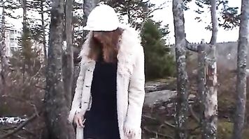 Sabrina morena canadiense amateur desnudo al aire libre público desnudez