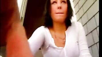 Adolescente Amateur Chica Frotando Uno Hacia Fuera Para su Vecinos